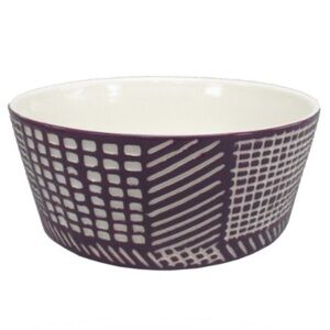 Boots & Barkley - Dog Bowl Ceramic Purple Non Skid Stoneware Geometric